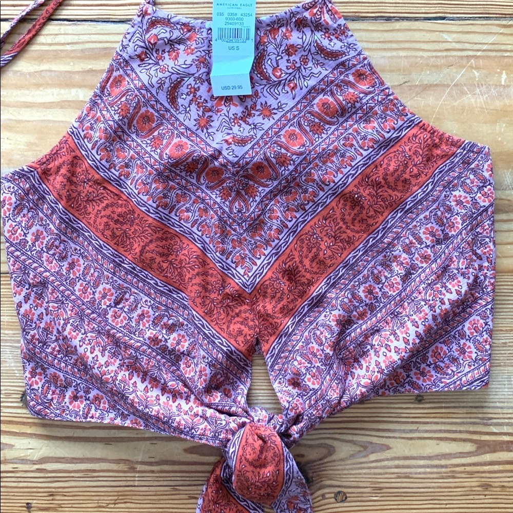 NWT AE  Boho crop top